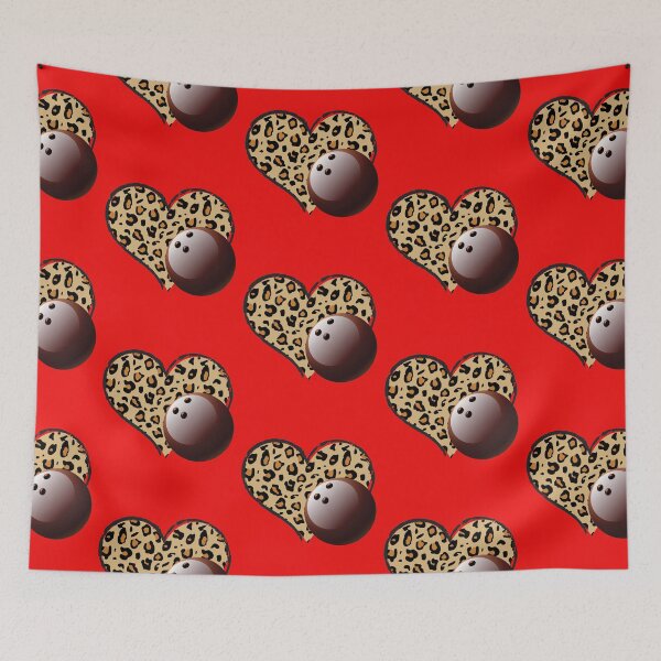 Item preview, Funny Bowling Love Leopard Heart Design For Bowling Lovers ,Cool Sport Valentine's Day Outfit  designed and sold by pedrored369.