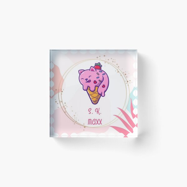 Item preview, Icecream sweet cat brand logo designed and sold by SKMAXX.