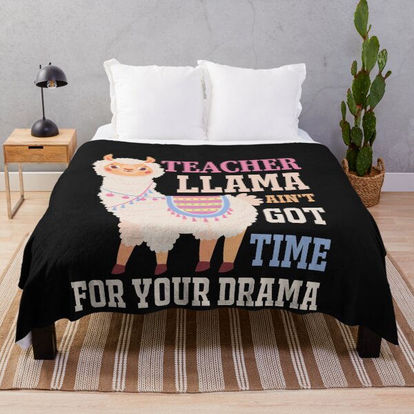 Item preview, Funny 100 Days Of School Quote Teacher Llama Ain't Got Time For Your Drama designed and sold by Theparticular.