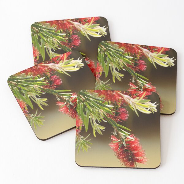 Item preview, Red bottle brush flowers designed and sold by Louisa Sahin.