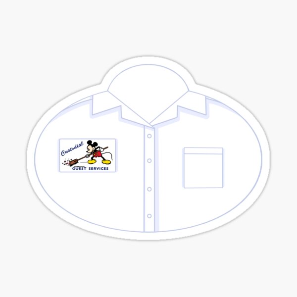 "Custodian Cast Member Name Tag" Sticker for Sale by HENRM085 Redbubble