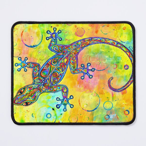 Item preview, Electric Groovy Gecko Psychedelic Paisley Lizard designed and sold by Rebecca Wang.