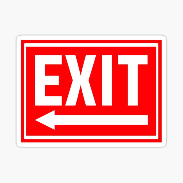 Auswahl nachleuchtende Aufkleber afterglowing sticker NOT AUSGANG Emergency exit