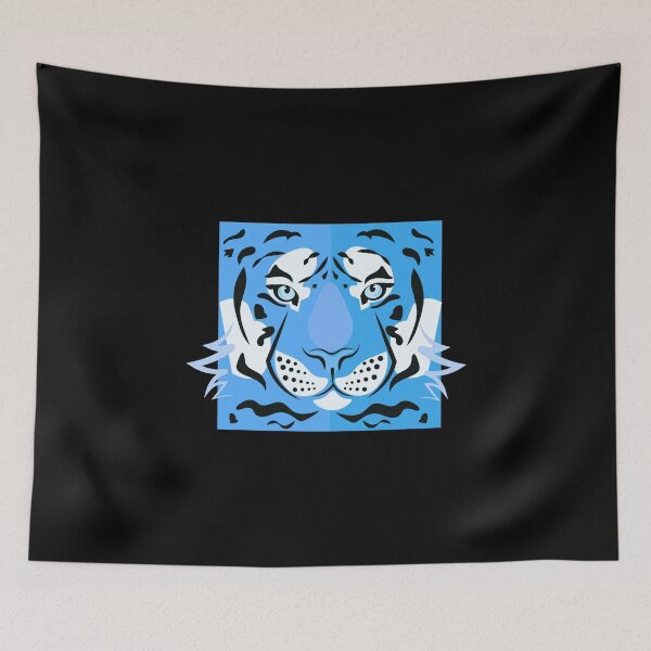 Item preview, Blue water square tiger New year Chinese zodiac designed and sold by Marharyta Ushakova.