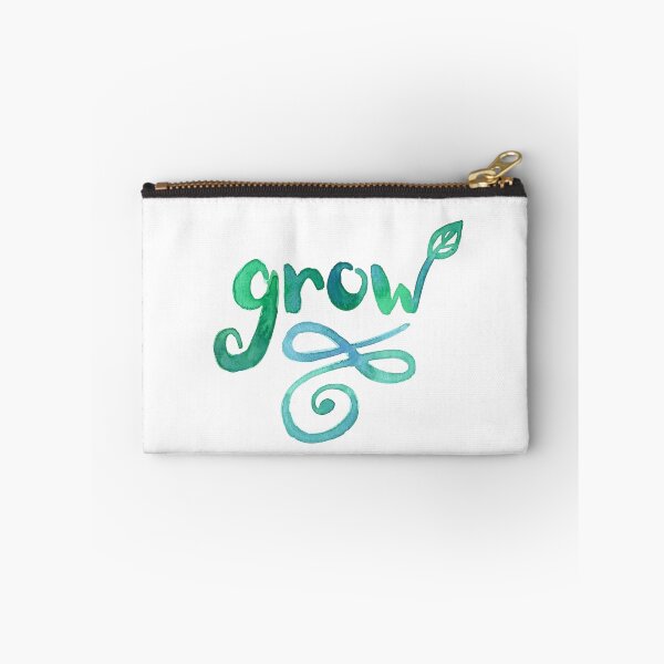 Item preview, Grow Watercolour Word Lettering Green Blue designed and sold by Kit Cronk.