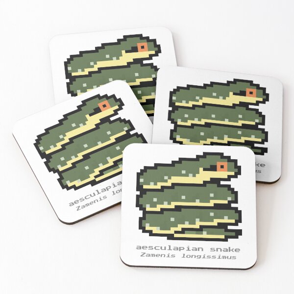 Item preview, Pixel Aesculapian Snake designed and sold by CheesyBugShop.