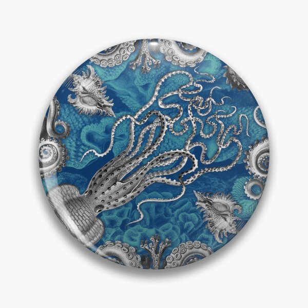 Item preview, Octopus Squid Kraken Art Tentacles Seashell Deep Sea Ocean Creatures Lover (Blue) - Octopus designed and sold by Mechanical Whispers.