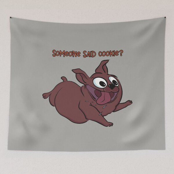 Item preview, Someone said cookie? Happy and hungry puppy running for some treat. designed and sold by marina63.