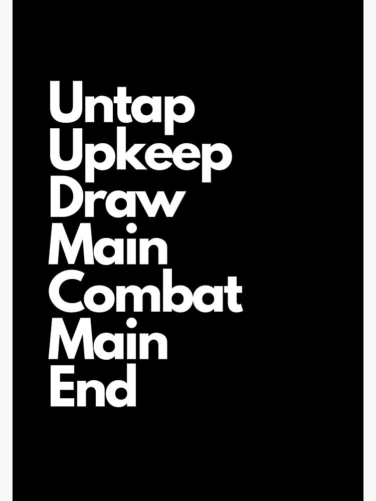 "MTG Essential Untap, Upkeep, Draw, in white" Poster by PODTycoon