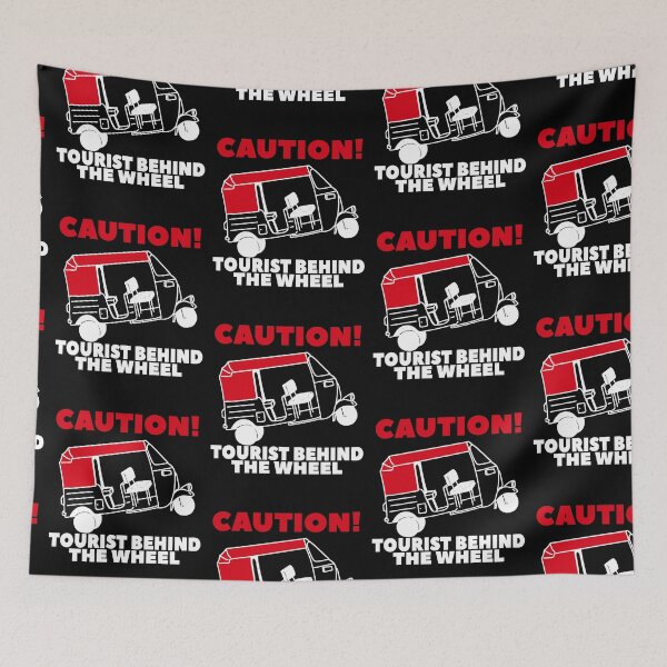 Item preview, Caution tourist behind the weel, funny tuk tuk designed and sold by NobelFashion.