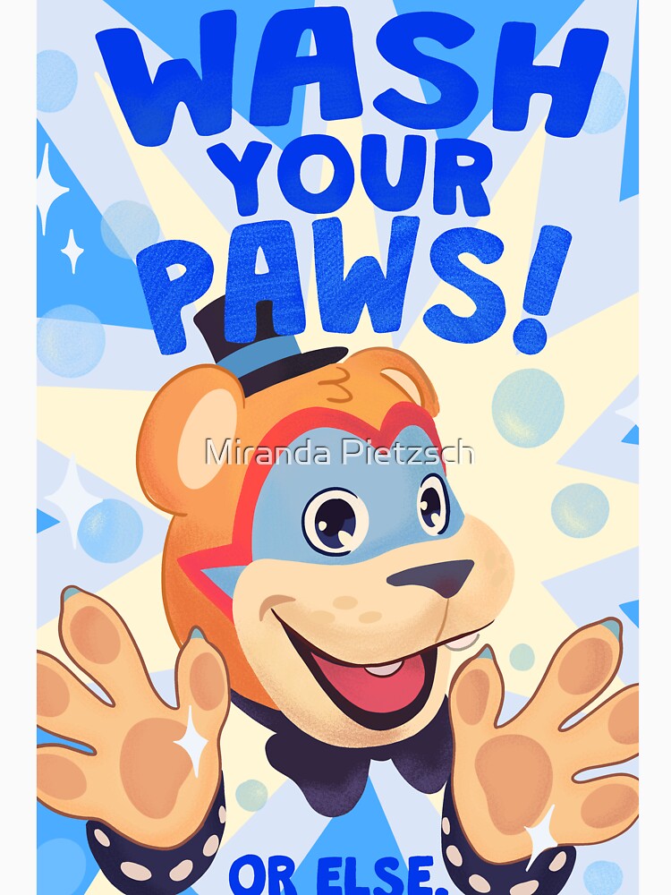 FNAF Security Breach Wash Your Paws In-game Poster Digital 