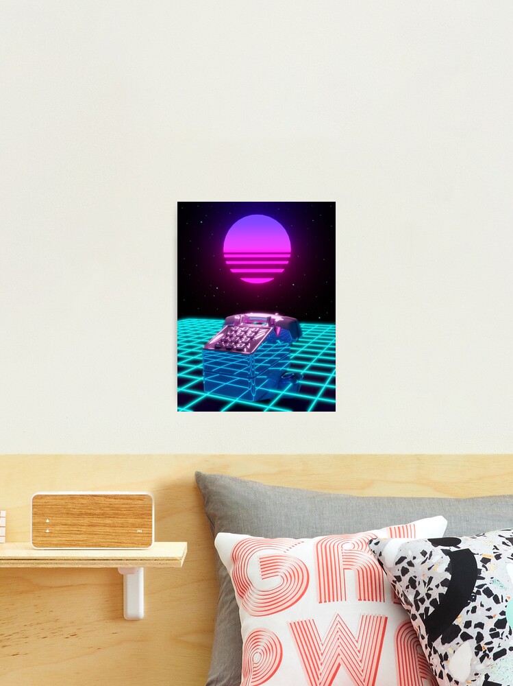Thumbnail 2 of 3, Photographic Print, 80s Telephone Retrowave Art designed and sold by djspacegr.