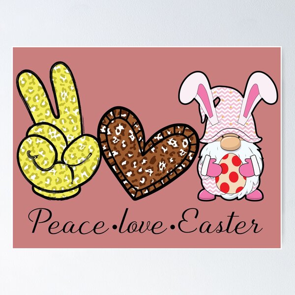 Item preview, PEACE LOVE EASTER GNOMIE  designed and sold by GamaArtDesign.