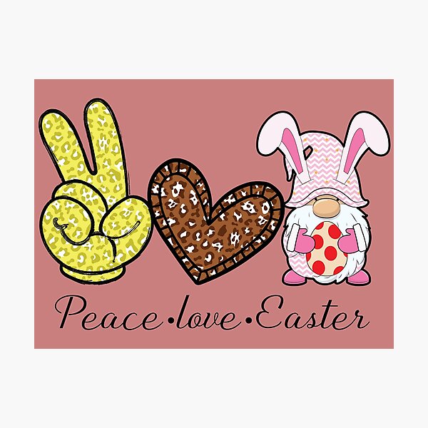 Item preview, PEACE LOVE EASTER GNOMIE  designed and sold by GamaArtDesign.