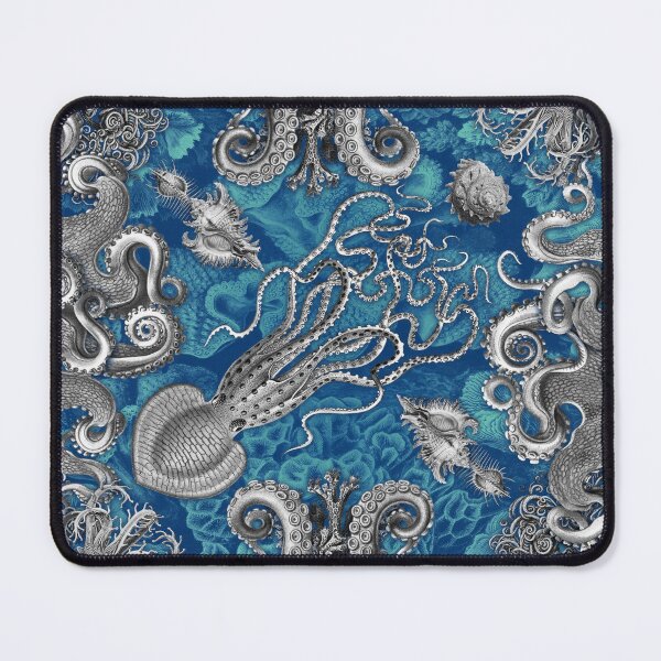 Item preview, Octopus Squid Kraken Art Tentacles Seashell Deep Sea Ocean Creatures Lover (Blue) - Octopus designed and sold by Mechanical Whispers.