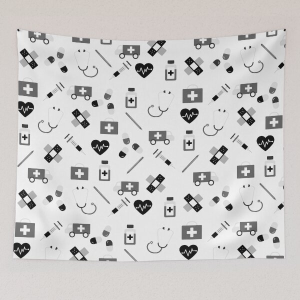 Item preview, Black and white medical equipment designed and sold by pincelycolores.