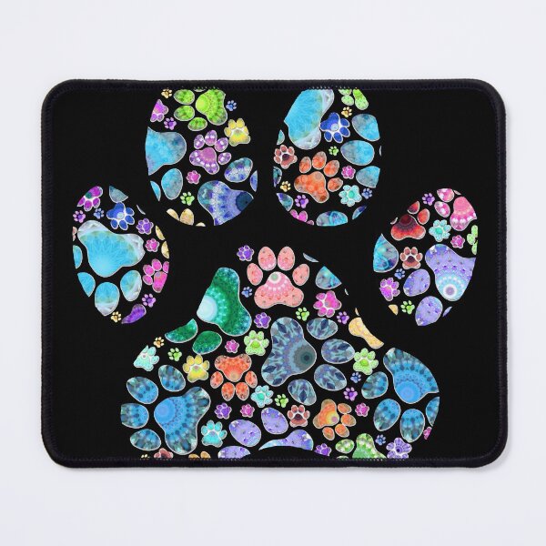 Item preview, Colorful Fun Dog Paw Mosaic Art Paw Perfect designed and sold by Sharon Cummings Art.