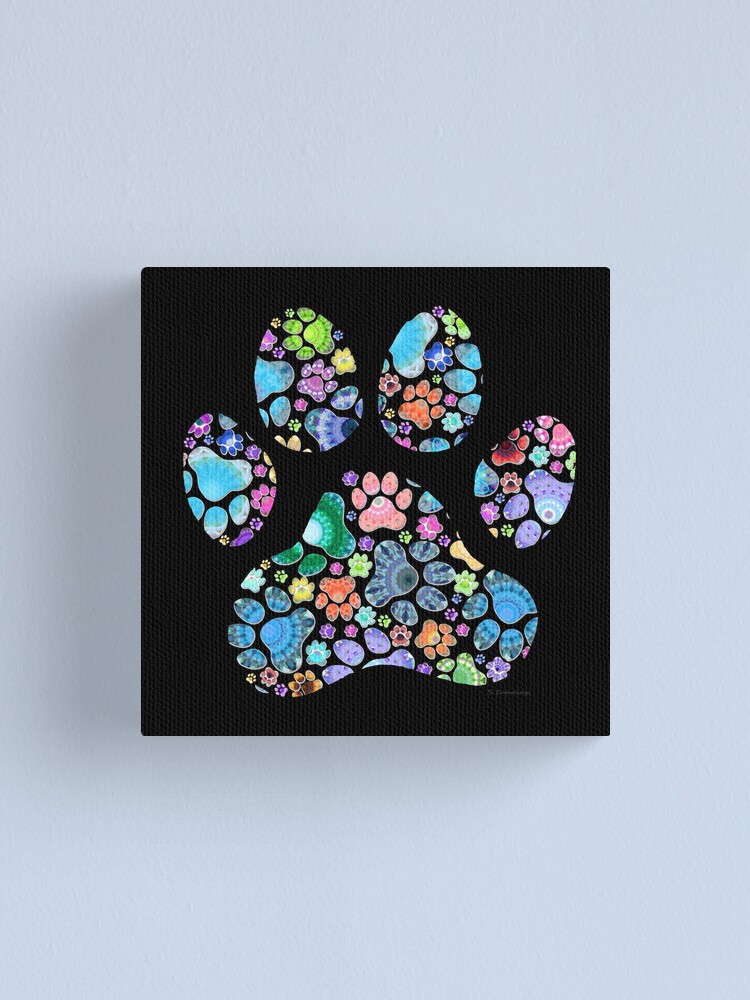 Paw print hotsell canvas art