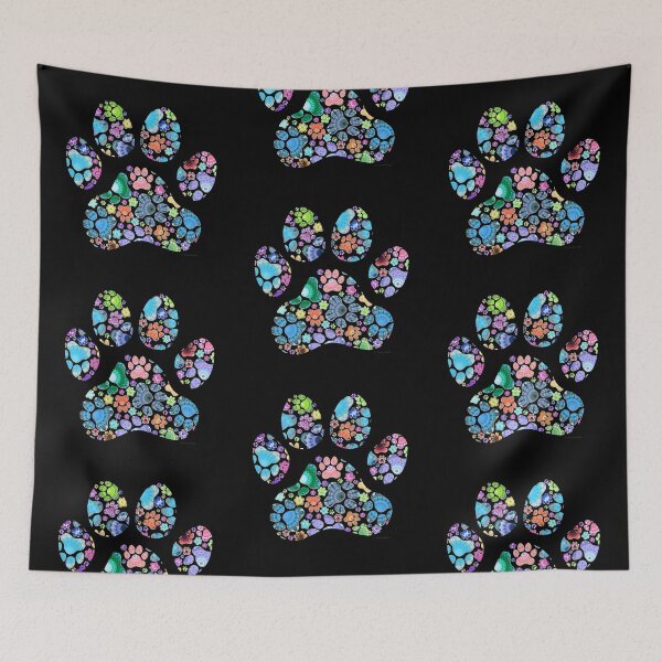 Item preview, Colorful Fun Dog Paw Mosaic Art Paw Perfect designed and sold by Sharon Cummings Art.