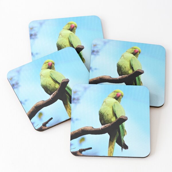 Item preview, Green Indian Ring Neck Parrot  designed and sold by Louisa Sahin.
