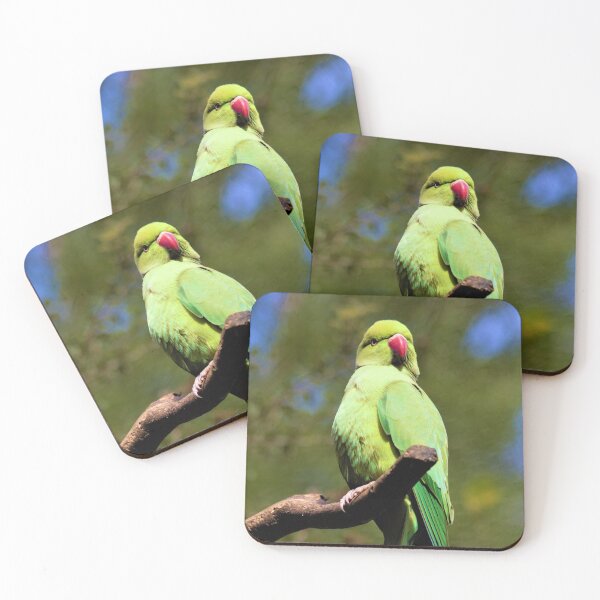 Item preview, Green Indian Ring Neck Parrot  designed and sold by Louisa Sahin.