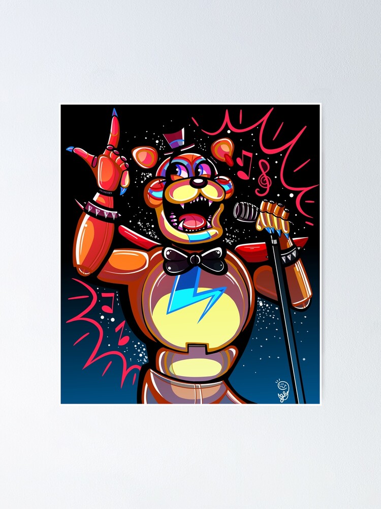 Glamrock Freddy (Security Breach) Fnaf Poster/ Art Print
