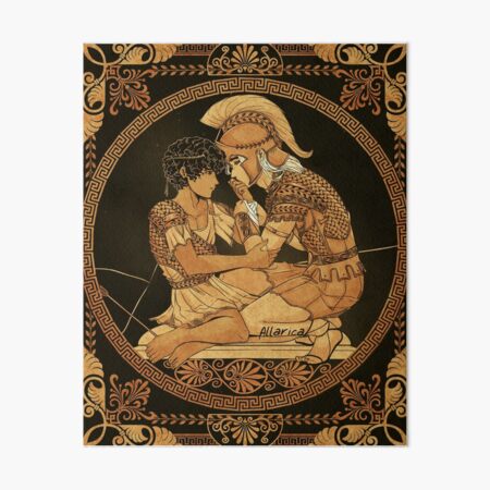 "Achilles Bandaging Patroclus" Art Board Print By Allarica | Redbubble