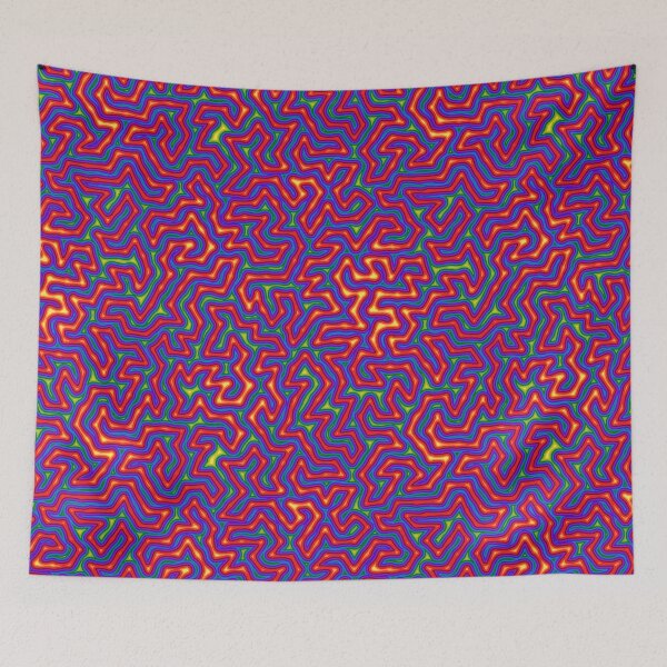Item preview, vibrant rainbow turing pattern designed and sold by Michelle Clay.