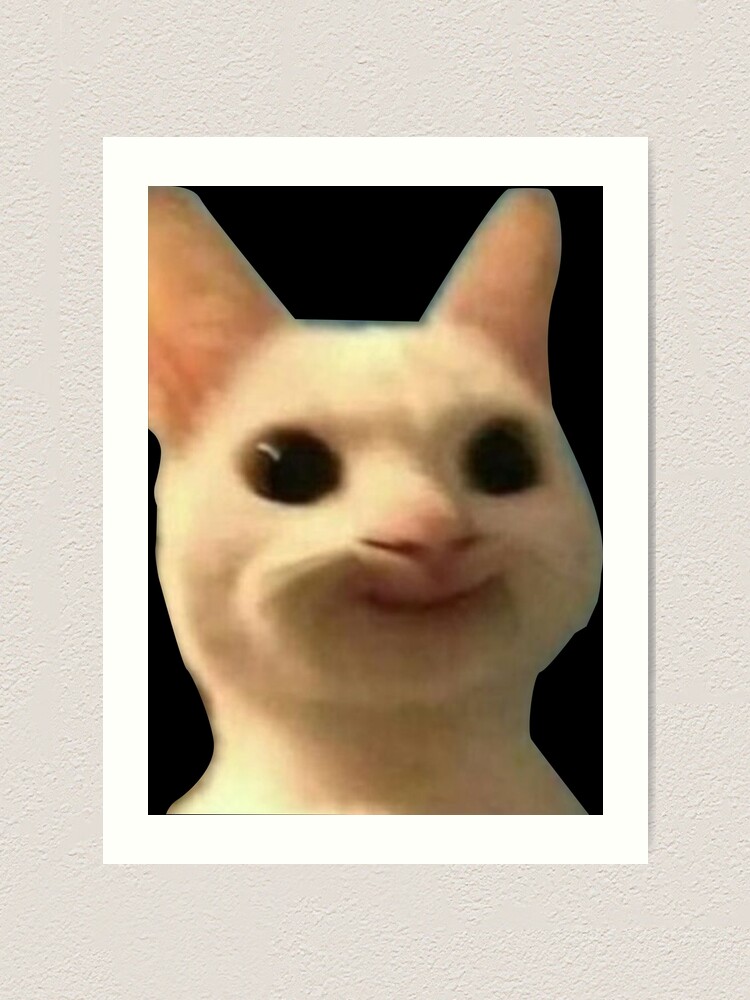 "Smiling cat meme" Art Print for Sale by losmemes Redbubble