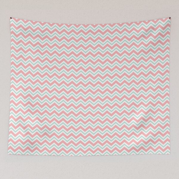 Item preview, Mint Pink Zig Zag designed and sold by storyboxdesigns.