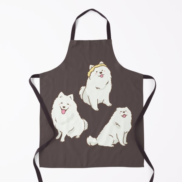 Item preview, samoyed dogs smiling with tongue out stickers designed and sold by Mayarart.