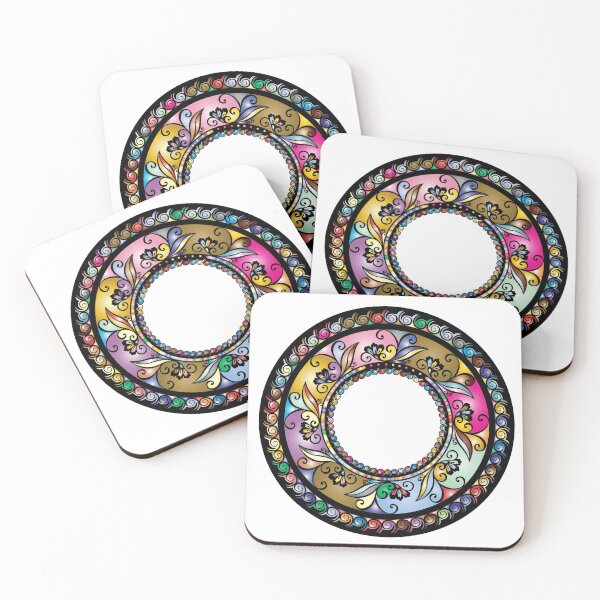 Item preview, Oriental Flower Circle Mandala designed and sold by DeevaValli.