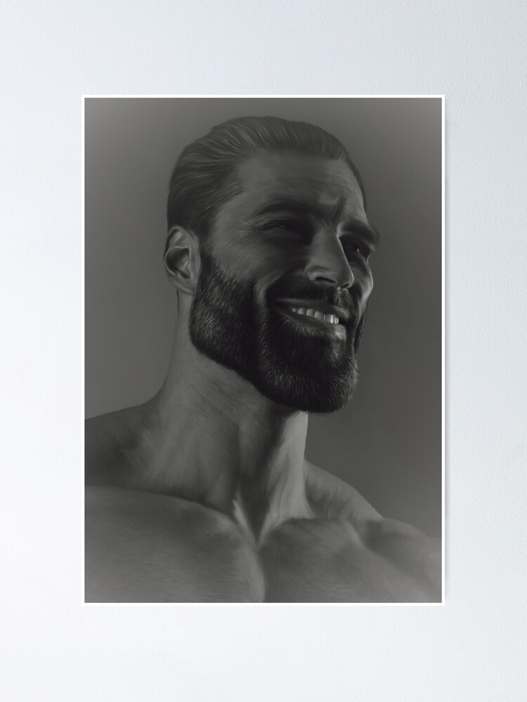 Giga Chad Meme Posters and Art Prints for Sale