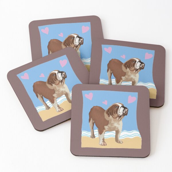 Item preview, Bulldog on the beach designed and sold by Lyngianni.
