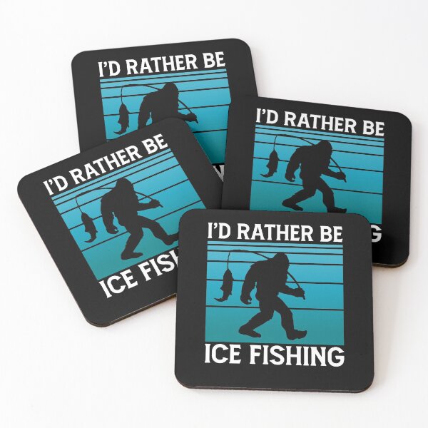 Item preview, I'd Rather Be Ice Fishing Retro Vintage Fisherman designed and sold by Dressed For  Duty.