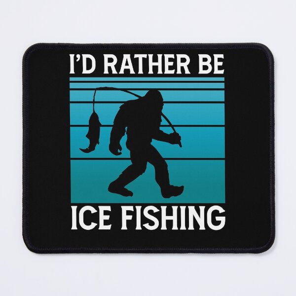 Item preview, I'd Rather Be Ice Fishing Retro Vintage Fisherman designed and sold by Dressed For Duty.