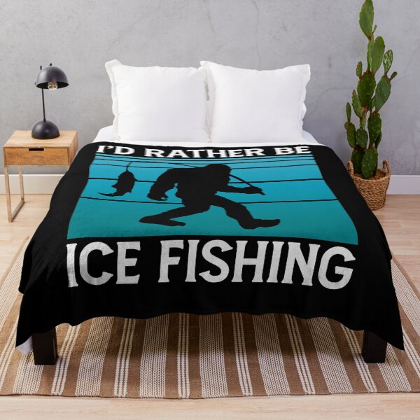 Item preview, I'd Rather Be Ice Fishing Retro Vintage Fisherman designed and sold by Dressed For  Duty.
