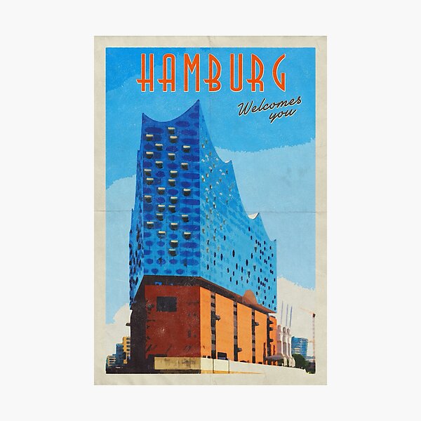 hamburg deutschland vintage reisen Fotodruck