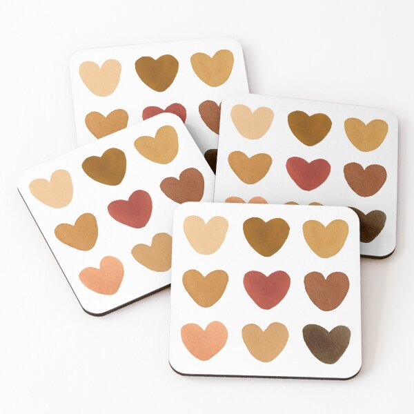 Item preview, Nine Brown Hearts designed and sold by Rachel Dash-Williams Creative.