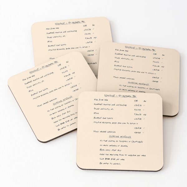 Item preview, Jay Gatsby's schedule designed and sold by NMCmoviefans.