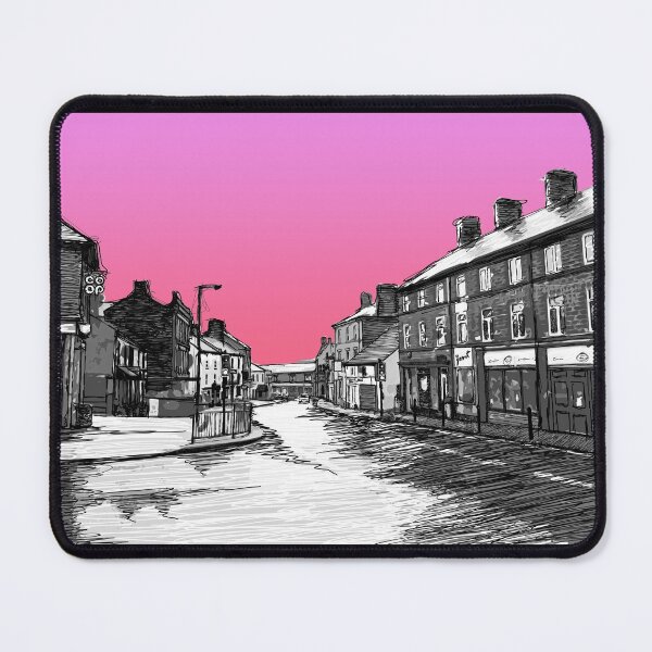 Item preview, Penistone High Street Art Print Pink Sky designed and sold by summattodraw.
