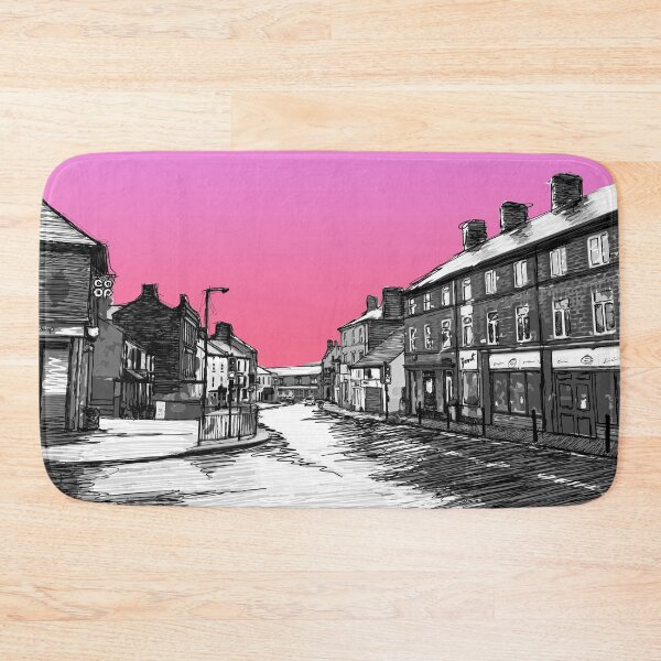 Item preview, Penistone High Street Art Print Pink Sky designed and sold by summattodraw.