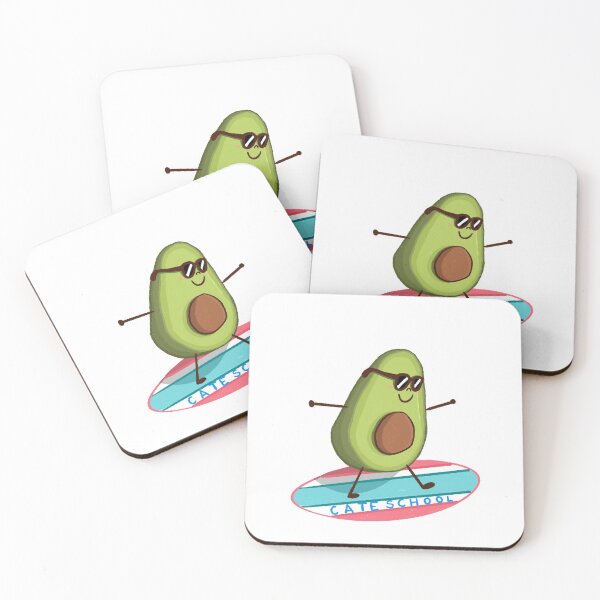 Item preview, Cate School Carpinteria California Avocado Surfing designed and sold by avadoodle.