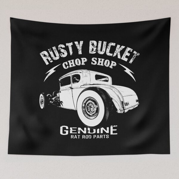 Item preview, Rusty Bucket Chop Shop - Monochrome designed and sold by hotrodz.
