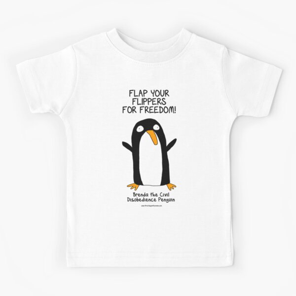 Brenda the Civil Disobedience Penguin Kids T-Shirt