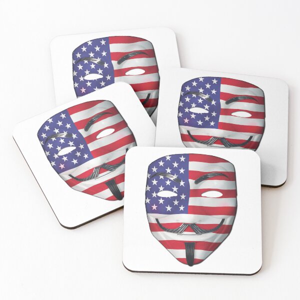 Item preview, Anonymous Mask - American Flag designed and sold by Scorpion Creative.