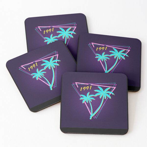 Item preview, Synthwave palm trees 80s 90s Retrowave 1991 designed and sold by DerNerd.