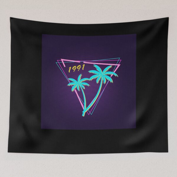 Item preview, Synthwave palm trees 80s 90s Retrowave 1991 designed and sold by DerNerd.