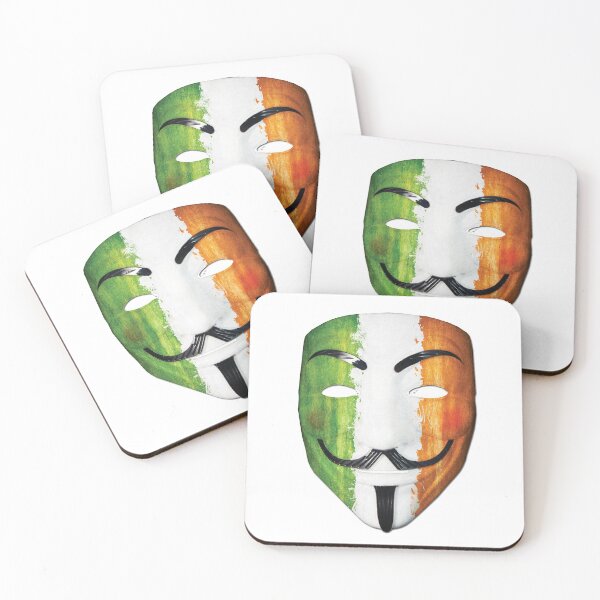 Item preview, Anonymous Mask - Ireland Flag designed and sold by Scorpion Creative.