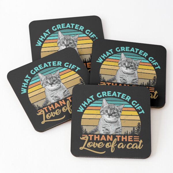 Item preview, retro vintage What Greater Gift than the Love of a Cat best gift idea for cats lovers  2022 designed and sold by Live  Today.